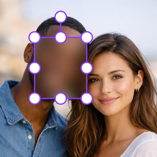 Draw with a brush to apply blur